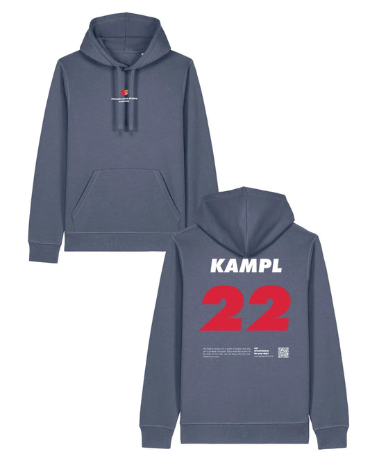 We Run Your Shop Hoodie Blue Grey | Sportmerch | Andreas Kampl