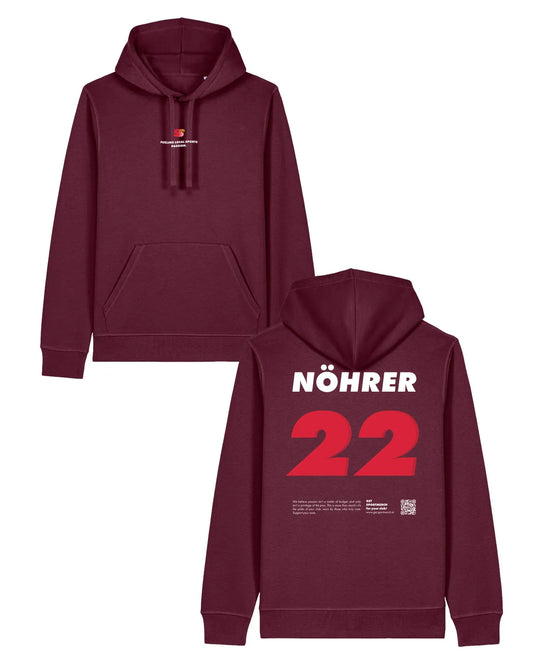 We Run Your Shop Hoodie Deep Plum | Sportmerch | Andreas Nöhrer