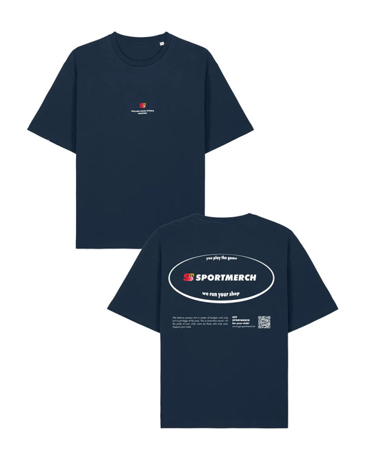 We Run Your Shop T-Shirt Oversize French Navy | Sportmerch | Tim Nöhrer