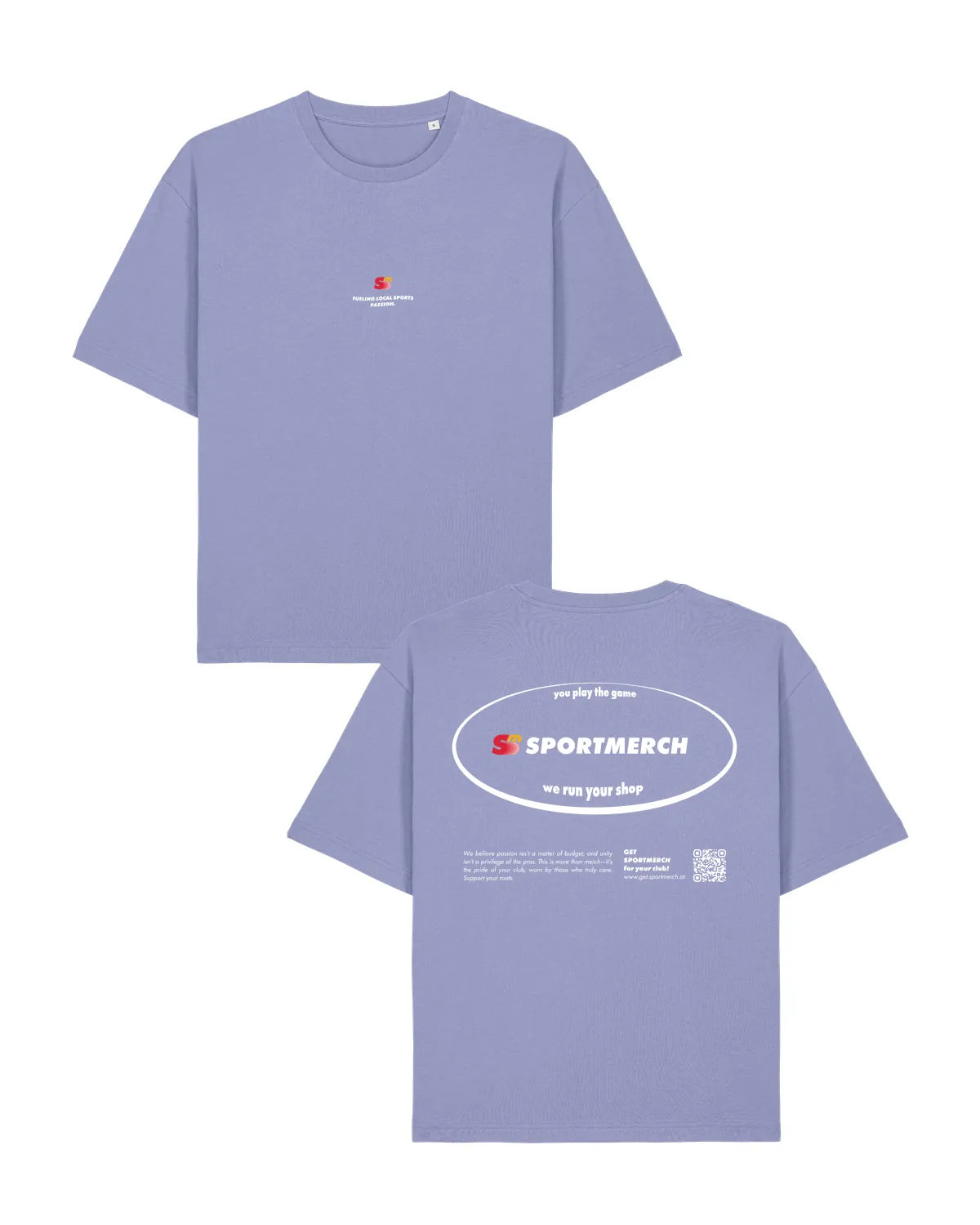 We Run Your Shop T-Shirt Oversize Violet | Sportmerch | Tim Nöhrer