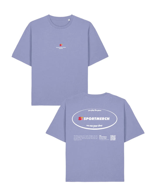 We Run Your Shop T-Shirt Oversize Violet | Sportmerch | Tim Nöhrer