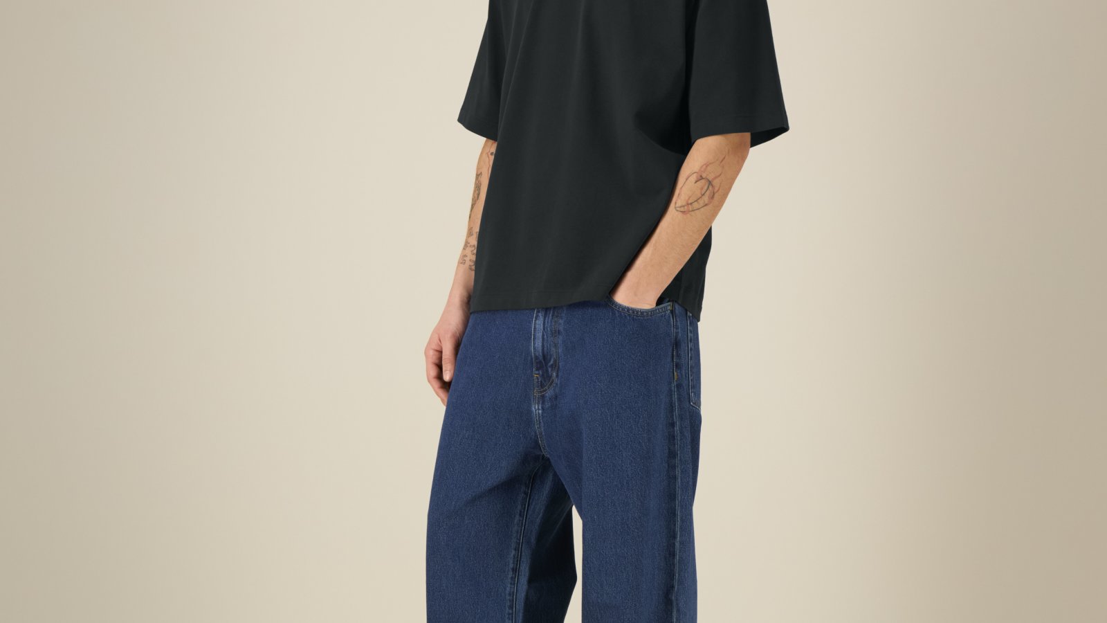Stanley Stella Asher – Unisex Active T-Shirt in Schwarz, Frontansicht
