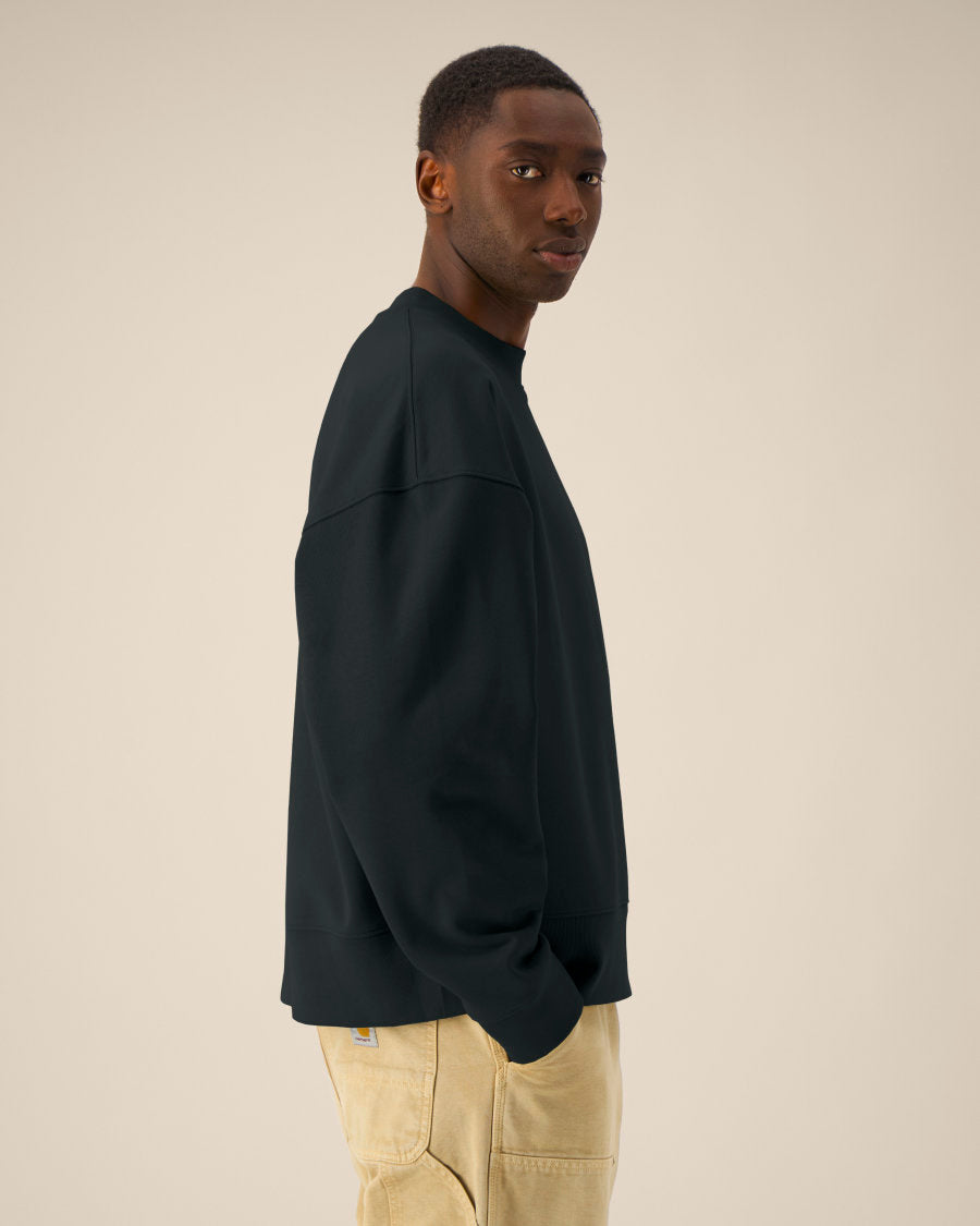 Stanley Stella Ryler – Unisex Kapuzenpullover in Schwarz, Oversized Fit
